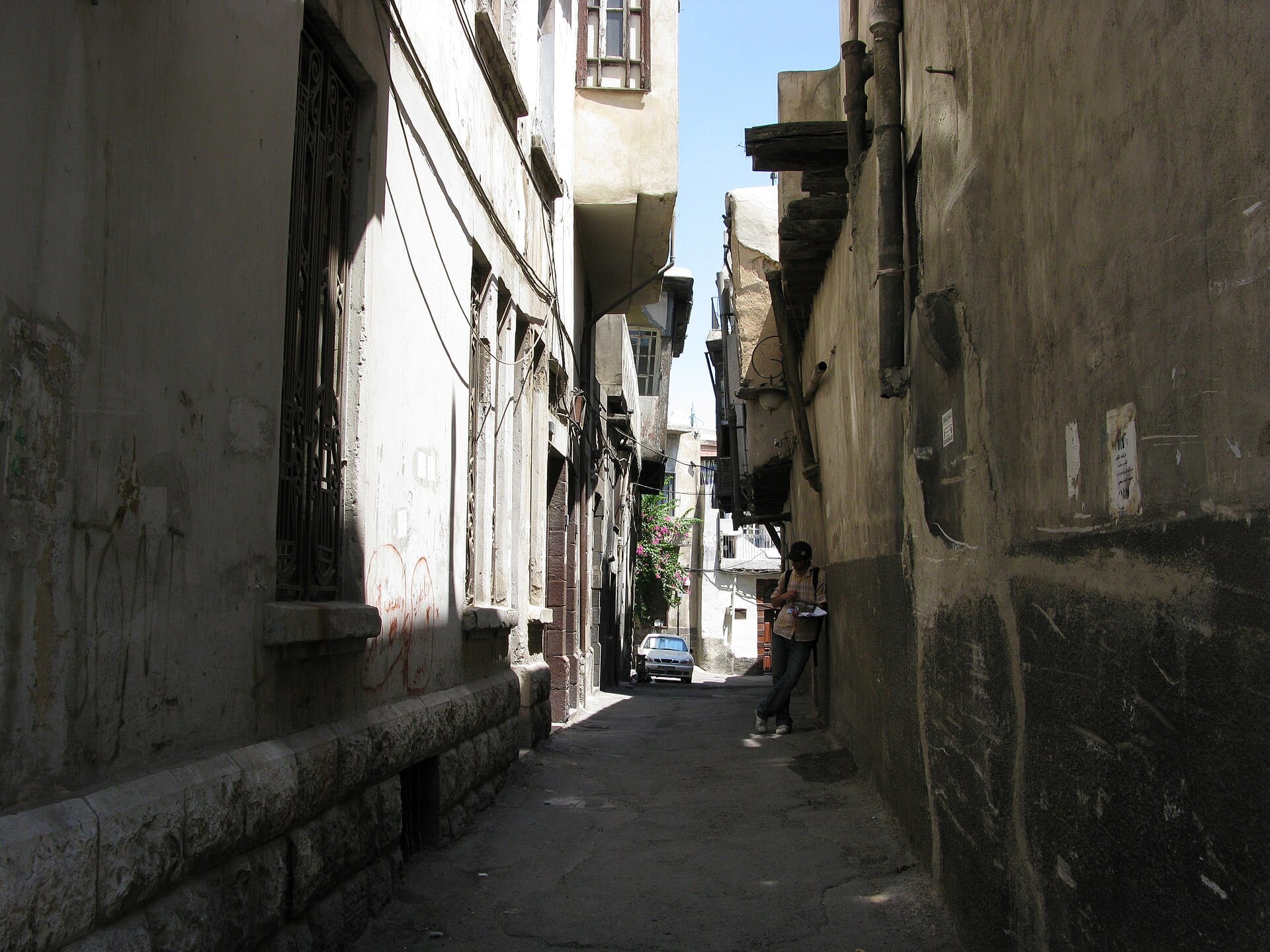 Rooftops and minarets of the old city of Damascus.